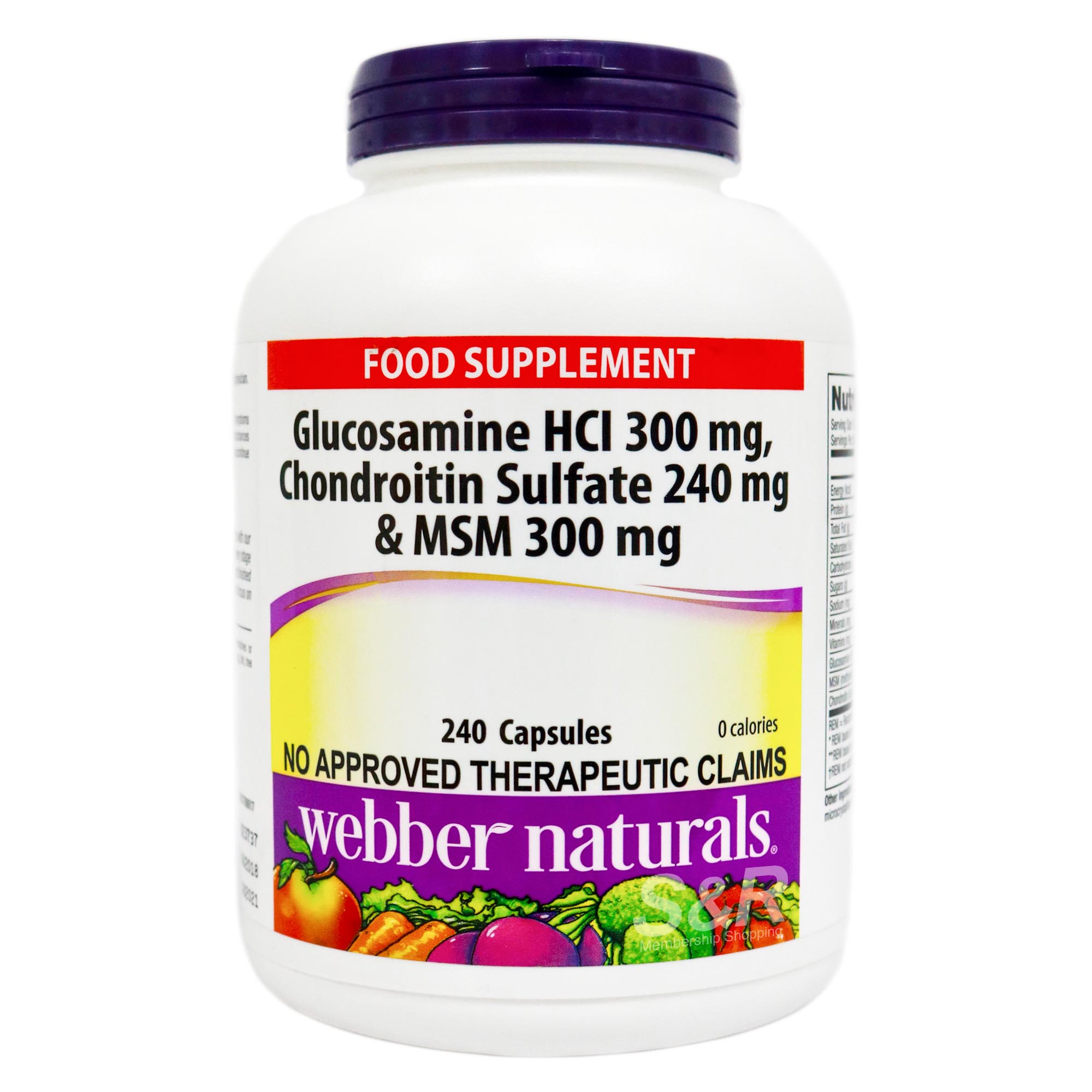 Webber Naturals Triple Action Glucosamin HCI 300mg, Chondroitin Sulfate